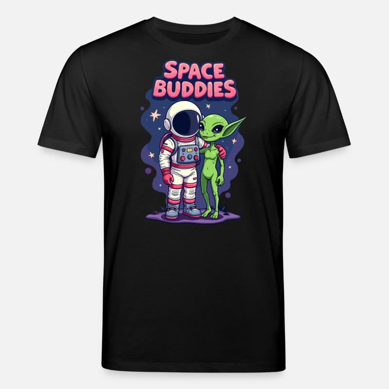 Weltraum-Freunde - Stanley/Stella Unisex Bio-T-Shirt CREATOR  - Schwarz