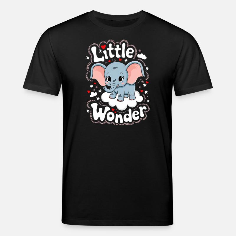 Kleines Wunder Elefantenkind - Stanley/Stella Unisex Bio-T-Shirt CREATOR  - Schwarz