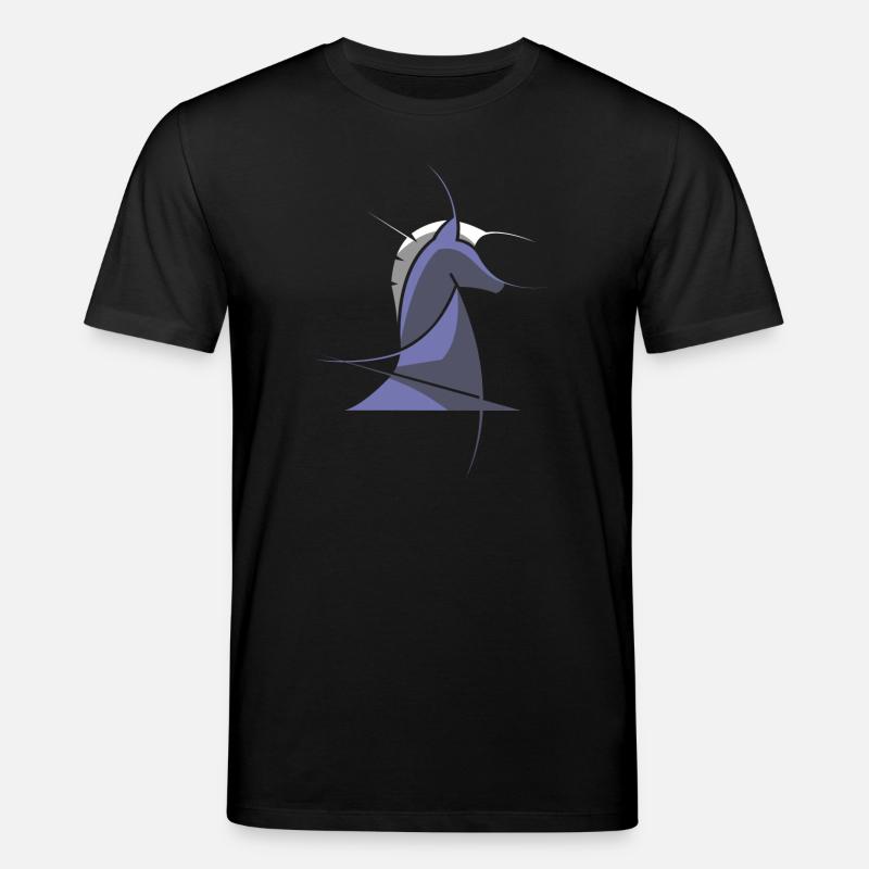 Schachpferd modern – Abstraktes Chess Design - Stanley/Stella Unisex Bio-T-Shirt CREATOR  - Schwarz