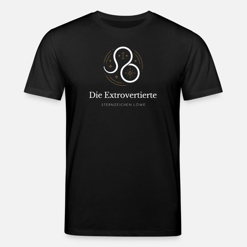 Leo Extrovert Logo Sternzeichen - Stanley/Stella Unisex Bio-T-Shirt CREATOR  - Schwarz