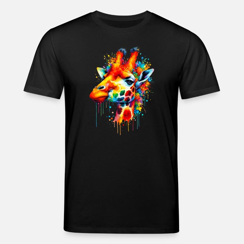 Giraffe - Stanley/Stella Unisex Bio-T-Shirt CREATOR  - Schwarz