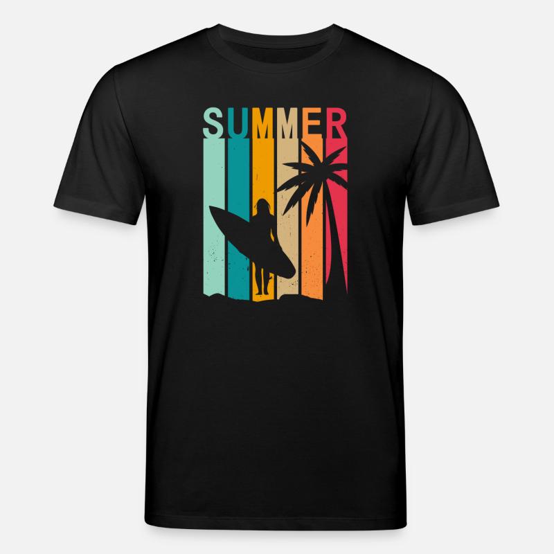 Surfer-Mädchen - Stanley/Stella Unisex Bio-T-Shirt CREATOR  - Schwarz