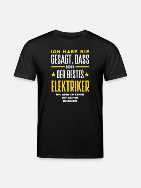 Bester Elektriker Beruf Spruch - Stanley/Stella Unisex Bio-T-Shirt CREATOR  - Schwarz