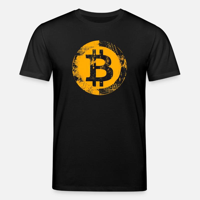 Bitcoin Grunge Digitales Gold - Stanley/Stella Unisex Bio-T-Shirt CREATOR  - Schwarz