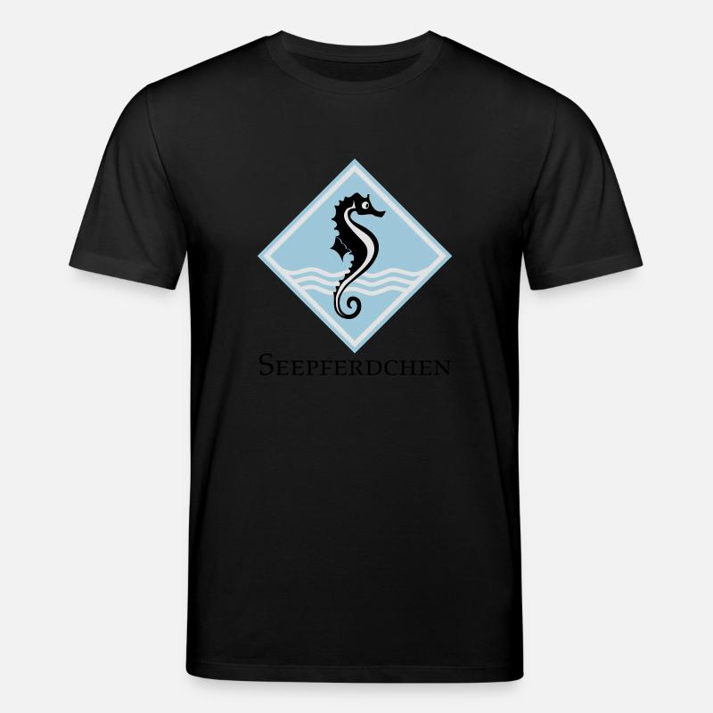 Seepferdchen - Stanley/Stella Unisex Bio-T-Shirt CREATOR  - Schwarz