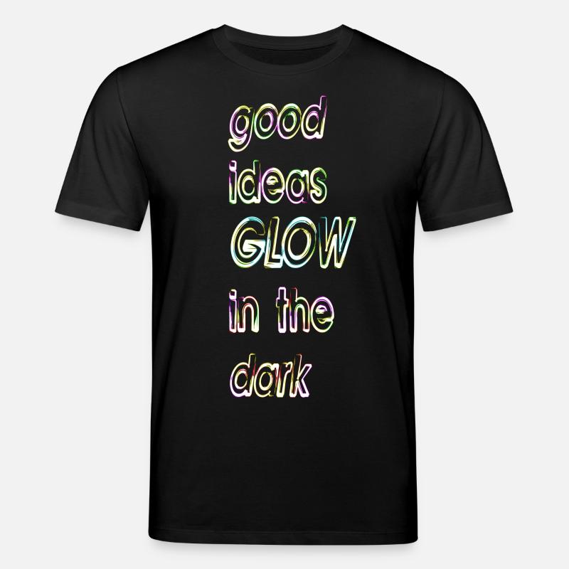 bonnes idées, GLOW dans l'obscurité - T-shirt bio CREATOR Stanley/Stella Unisexe - noir