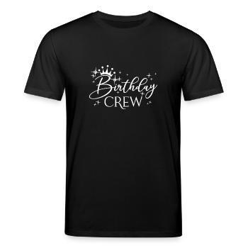Birthday Crew Matching Gruppe Geburtstagsfeier Outfit - Stanley/Stella Unisex Bio-T-Shirt CREATOR  - Schwarz - Vorne - Alina (178cm) & Michal (187cm)