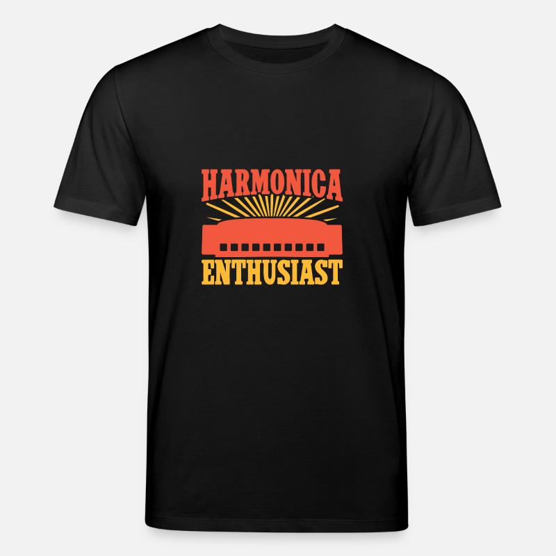 Funny Harmonica Player Enthusiast Harmonica - Stanley/Stella CREATOR Unisex Organic T-Shirt - black