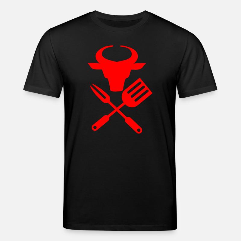 Bull head Barbeque tools, kitchen utensils - Stanley/Stella CREATOR Unisex Organic T-Shirt - black