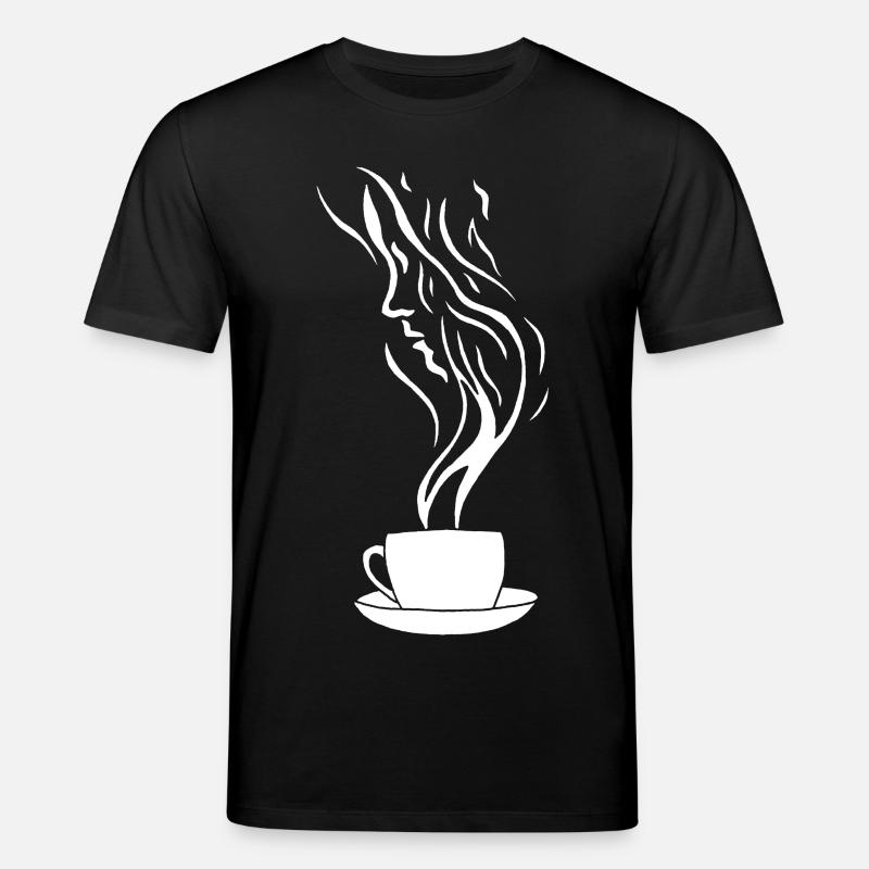 Café et visage humain - T-shirt bio CREATOR Stanley/Stella Unisexe - noir