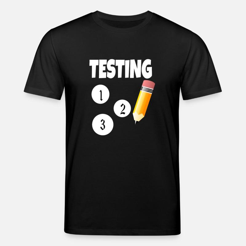 Test 123 avec un crayon - T-shirt bio CREATOR Stanley/Stella Unisexe - noir