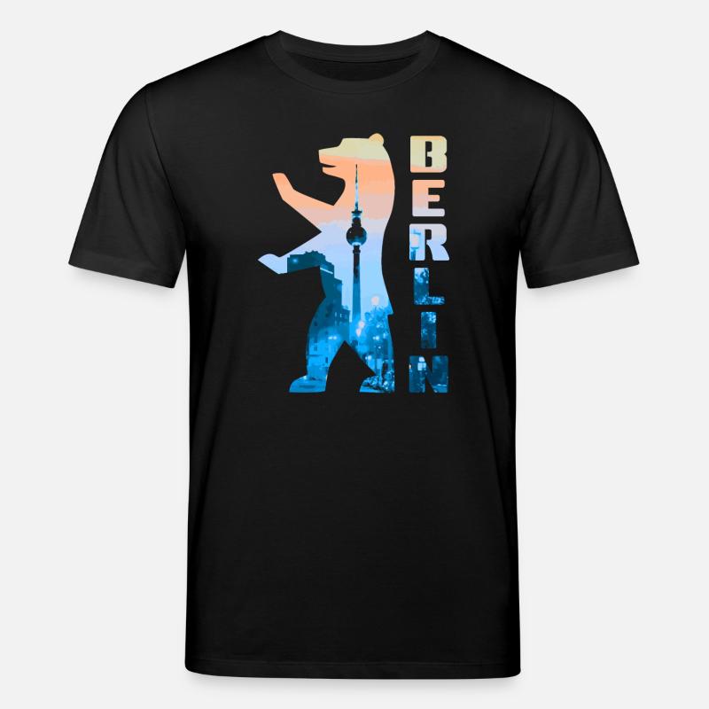 Silhouette d’ours de Berlin - T-shirt bio CREATOR Stanley/Stella Unisexe - noir