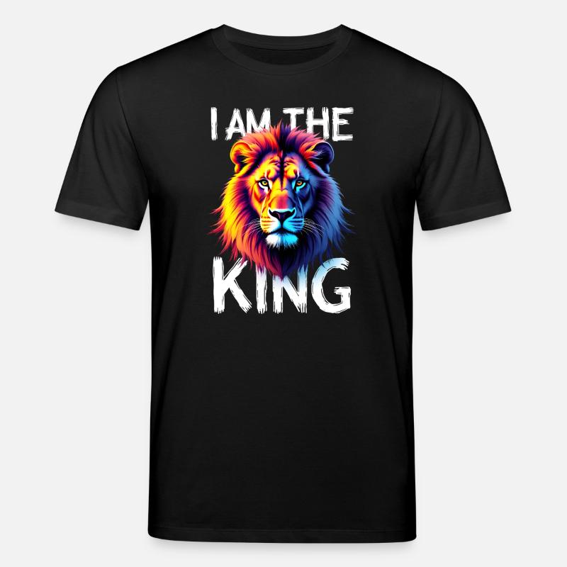 I am the King Löwe - Stanley/Stella Unisex Bio-T-Shirt CREATOR  - Schwarz