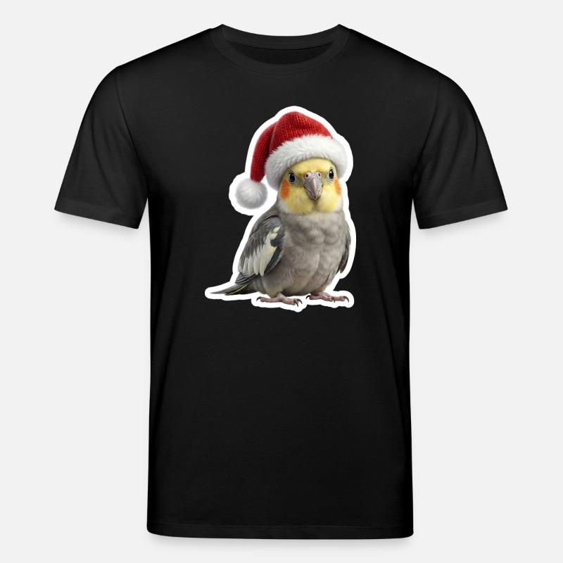 Froehlicher Nymphensittich feiert mit - Stanley/Stella Unisex Bio-T-Shirt CREATOR  - Schwarz