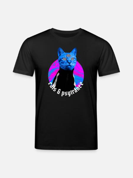 Cats & Psytrance - Rave outfit Psy trance - Stanley/Stella CREATOR Unisex Organic T-Shirt - black