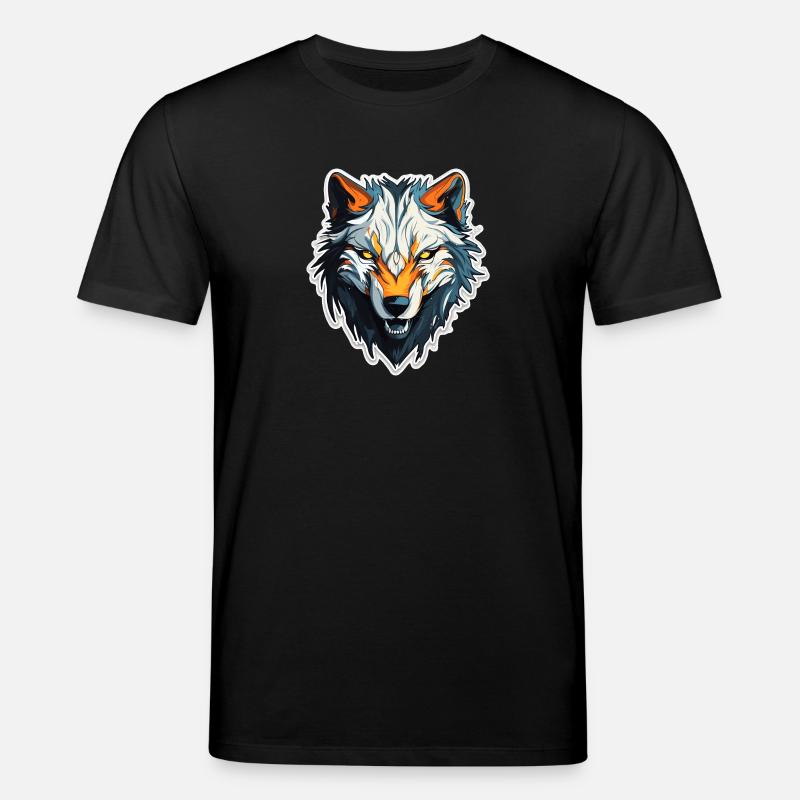 Wolf - Illustration - Stanley/Stella Unisex Bio-T-Shirt CREATOR  - Schwarz