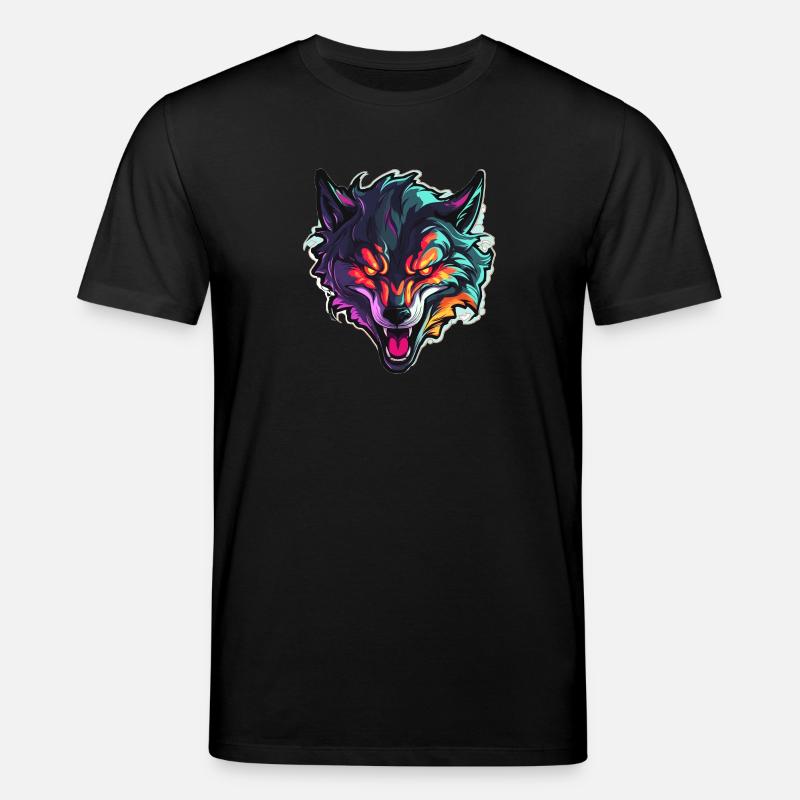 Loup - Illustration - T-shirt bio CREATOR Stanley/Stella Unisexe - noir