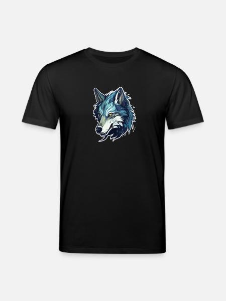 Wolf - Illustration - Stanley/Stella CREATOR Unisex Organic T-Shirt - black