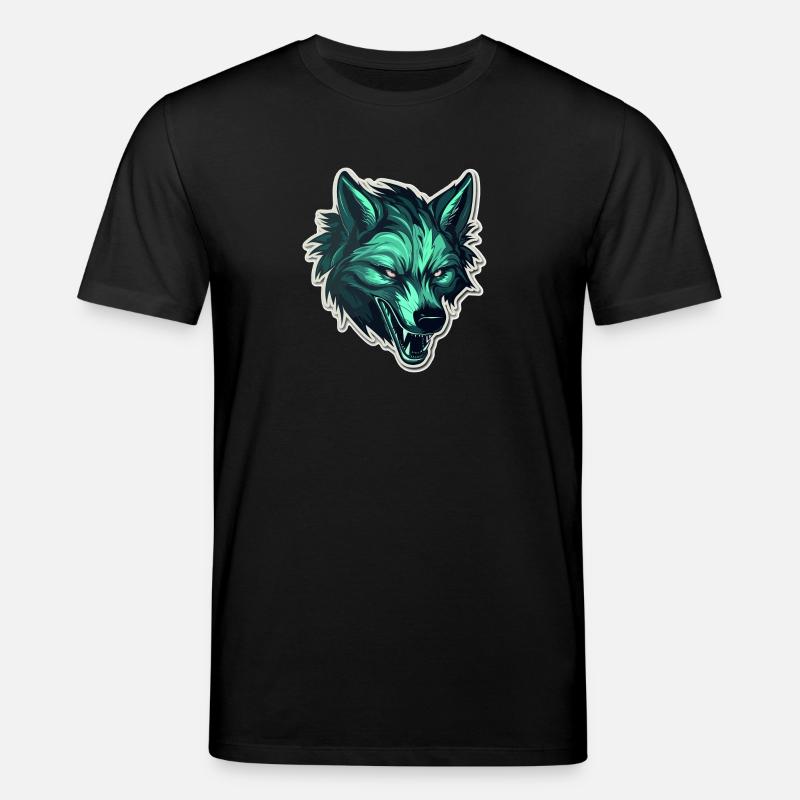 Wolf - Illustration - Stanley/Stella Unisex Bio-T-Shirt CREATOR  - Schwarz