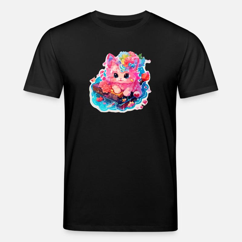 Katze - Illustration - Stanley/Stella Unisex Bio-T-Shirt CREATOR  - Schwarz