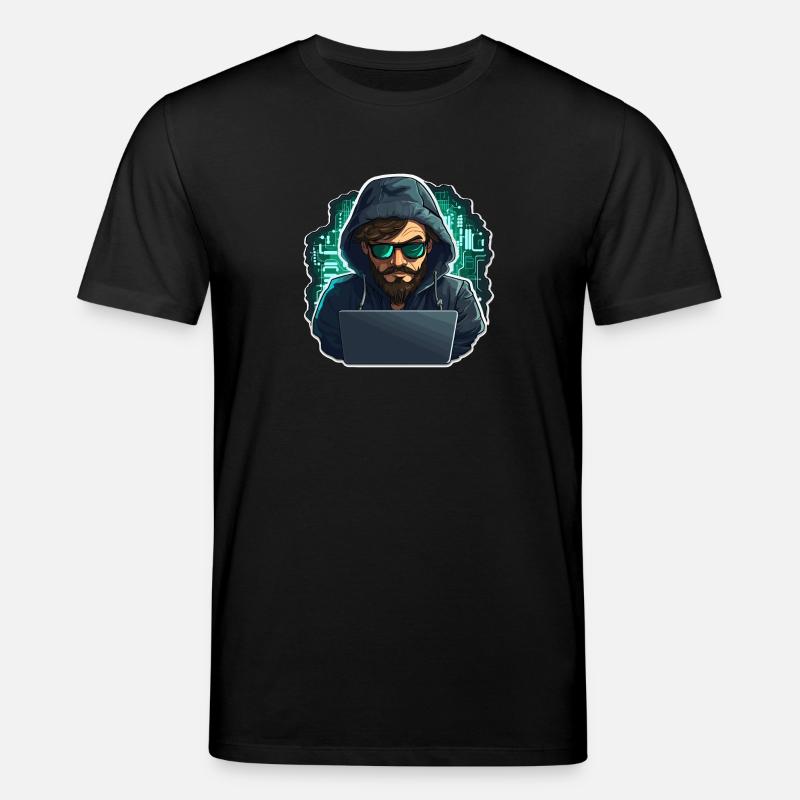 Ethical Hacker - Illustration - Stanley/Stella Unisex Bio-T-Shirt CREATOR  - Schwarz