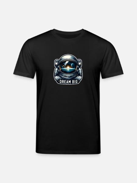 Dream Big - Astronaut Illustration - Stanley/Stella CREATOR Unisex Organic T-Shirt - black
