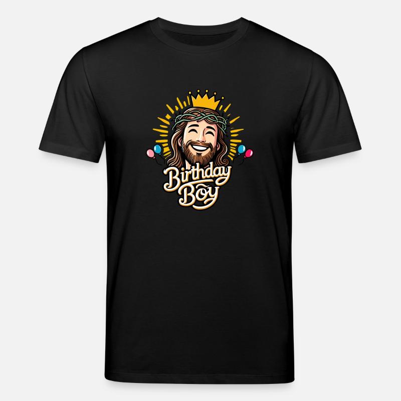 Jésus le garçon d’anniversaire - T-shirt bio CREATOR Stanley/Stella Unisexe - noir