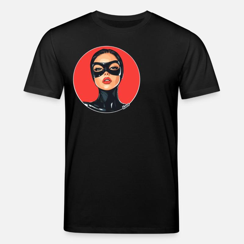 Frau mit Maske - Stanley/Stella Unisex Bio-T-Shirt CREATOR  - Schwarz