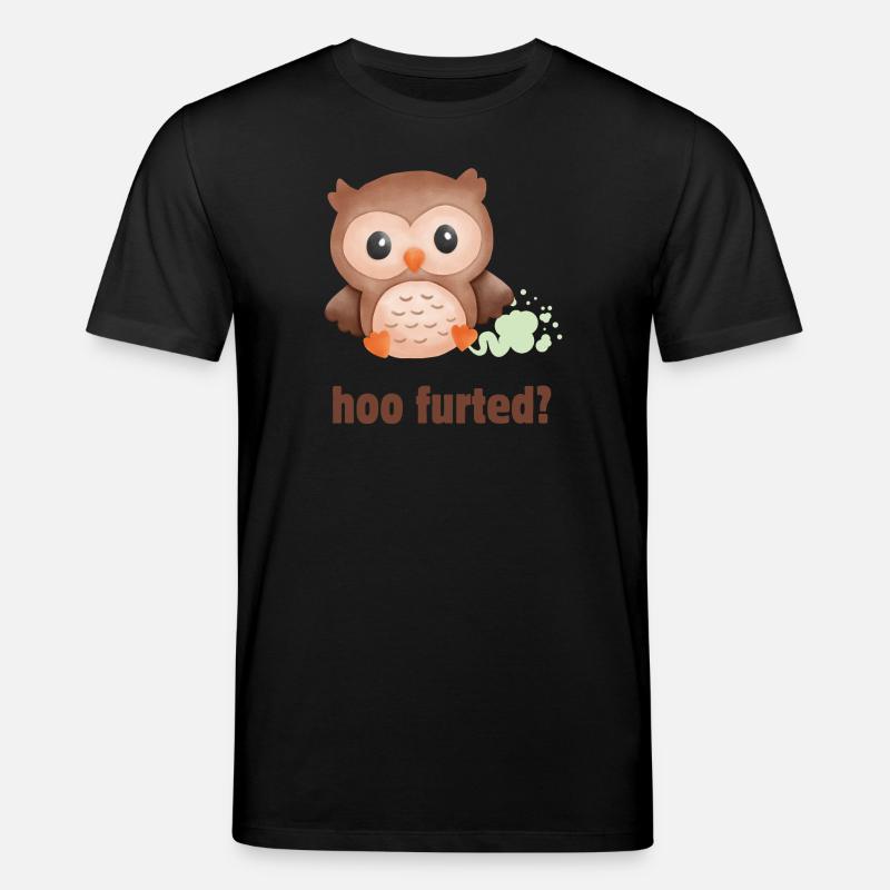 Hoo Furted Owl Gioco di parole - Maglietta ecologica unisex CREATOR di Stanley/Stella - nero