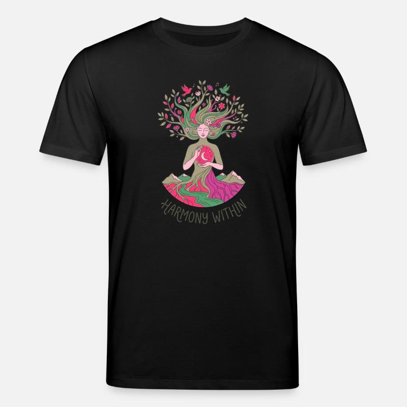 Harmonie im Inneren – Himmlischer Naturgeist - Stanley/Stella Unisex Bio-T-Shirt CREATOR  - Schwarz