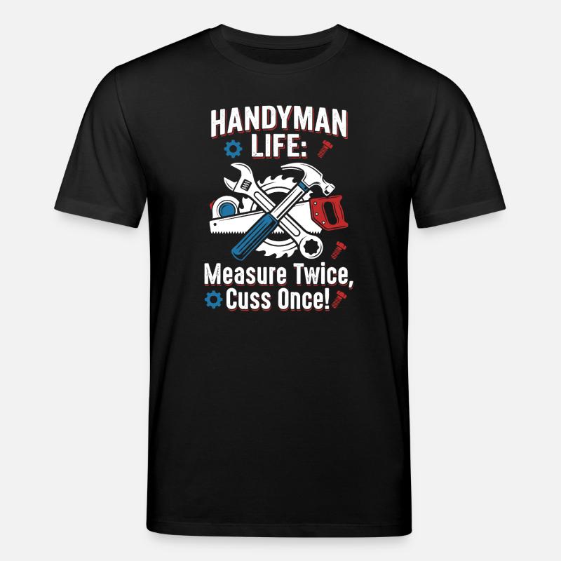 Handwerkerleben: Maß zwei Mal - Stanley/Stella Unisex Bio-T-Shirt CREATOR  - Schwarz