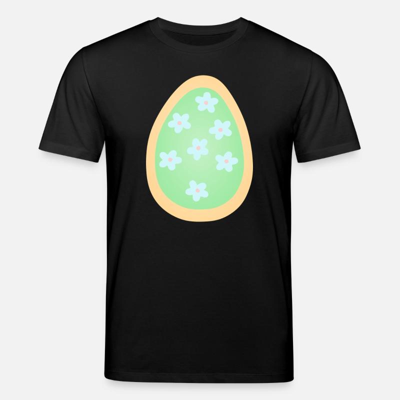 Pastel Floral Egg Pattern - Stanley/Stella CREATOR Unisex Organic T-Shirt - black