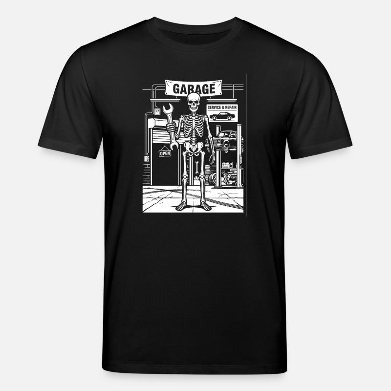 Skelett in der Werkstatt - Stanley/Stella Unisex Bio-T-Shirt CREATOR  - Schwarz