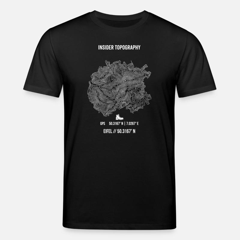 Topografia dell'Eifel Coordinate GPS per escursioni - Maglietta ecologica unisex CREATOR di Stanley/Stella - nero