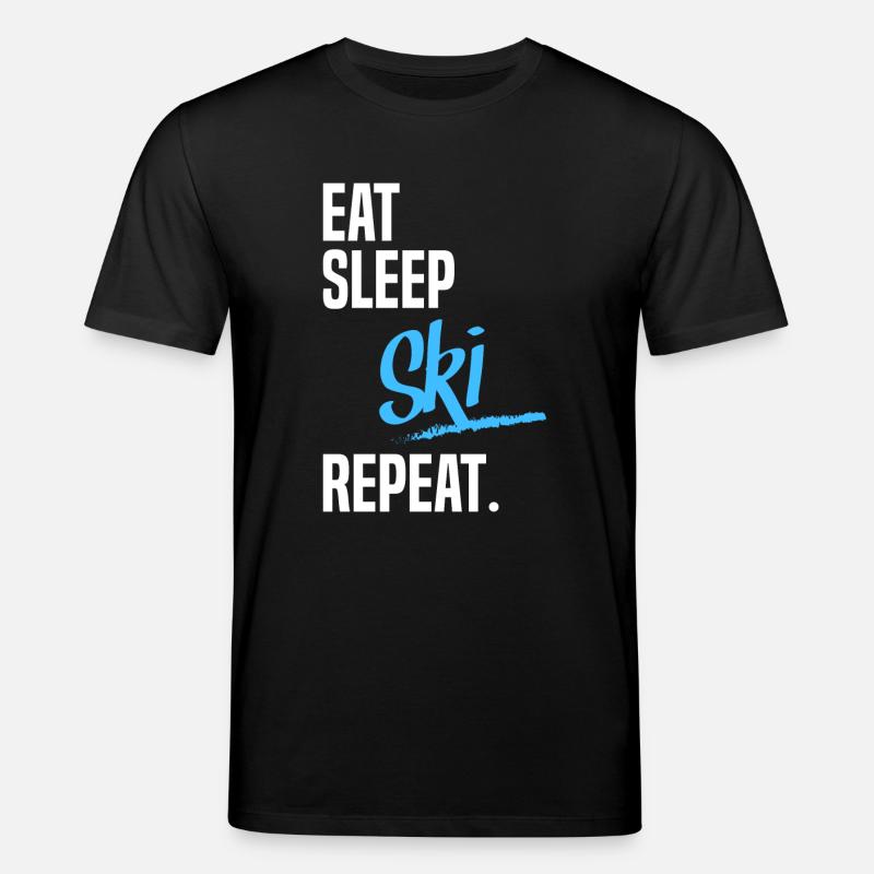 EAT SLEEP ski - Stanley/Stella Unisex Bio-T-Shirt CREATOR  - Schwarz