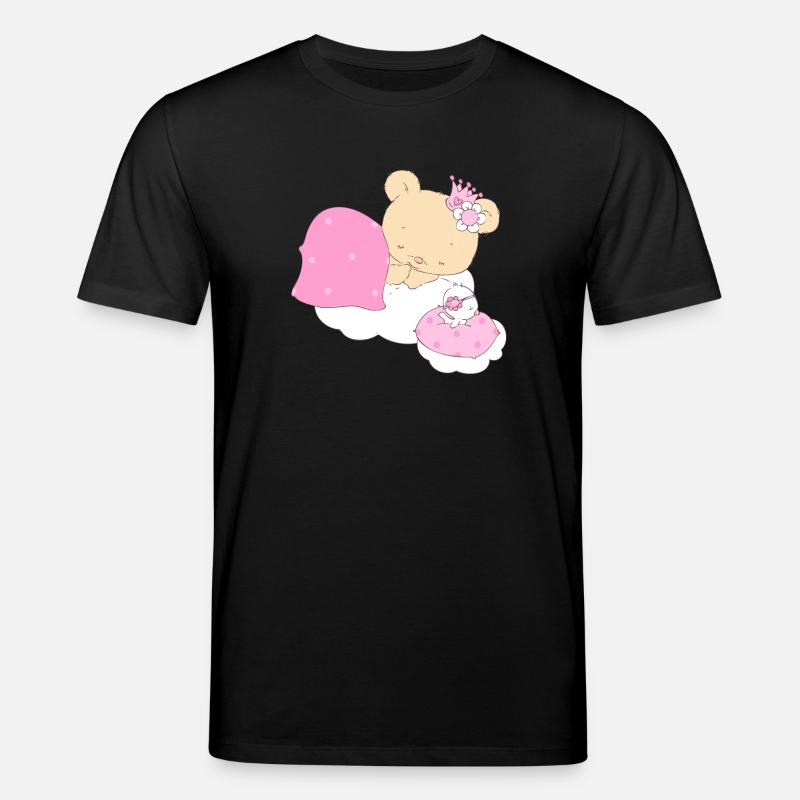 Bear princess sleeping on cloud - T-shirt bio CREATOR Stanley/Stella Unisexe - noir