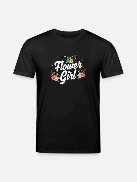 FLOWER GIRL - Stanley/Stella CREATOR Unisex Organic T-Shirt - black