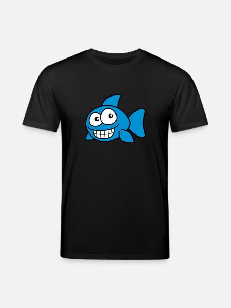 grin_fish_3c - Stanley/Stella Unisex Bio-T-Shirt CREATOR - Schwarz