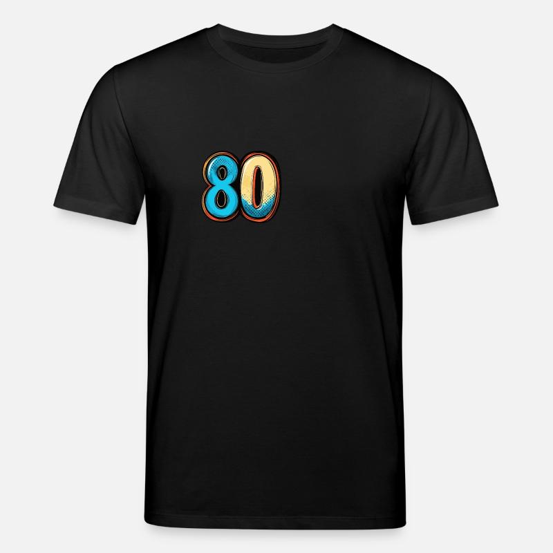 80 Zahl Comic - Stanley/Stella Unisex Bio-T-Shirt CREATOR  - Schwarz