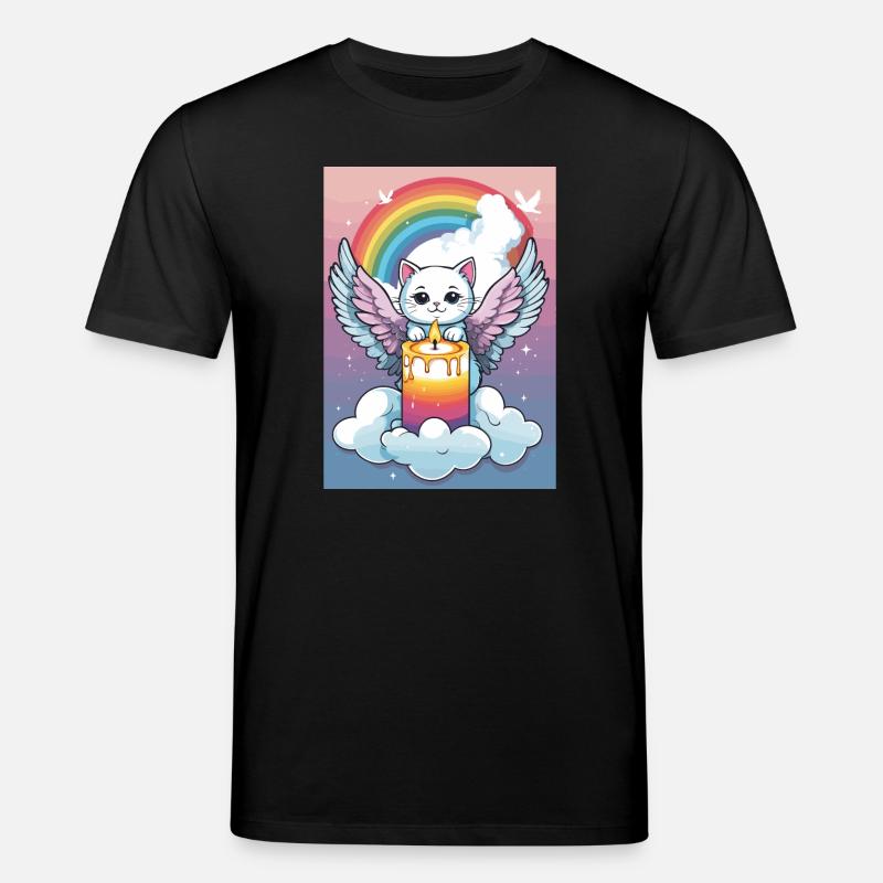 Süßer Katzen Engel - Stanley/Stella Unisex Bio-T-Shirt CREATOR  - Schwarz
