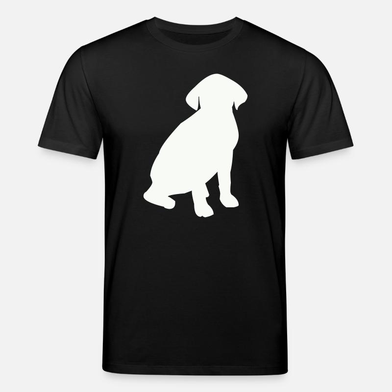 Sitzender Hund Silhouette - Stanley/Stella Unisex Bio-T-Shirt CREATOR  - Schwarz