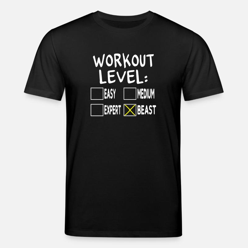 Workout Level Beast - T-shirt bio CREATOR Stanley/Stella Unisexe - noir
