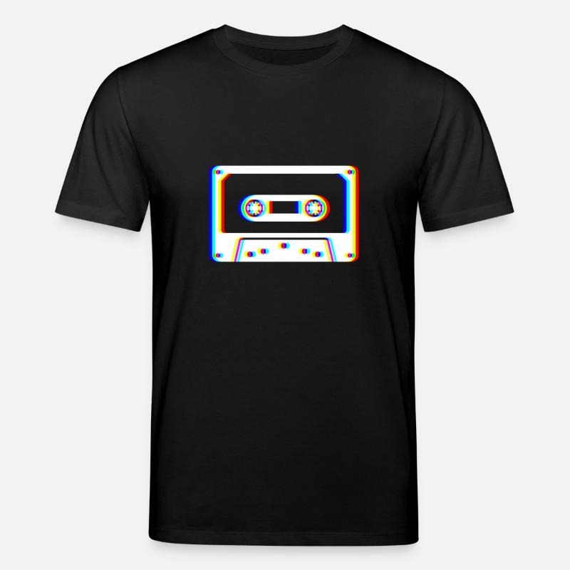 Cassette Glitch – Bande Rétro - T-shirt bio CREATOR Stanley/Stella Unisexe - noir