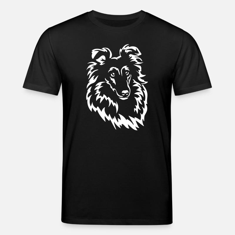 Sheltie Head « Black Edition » - T-shirt bio CREATOR Stanley/Stella Unisexe - noir