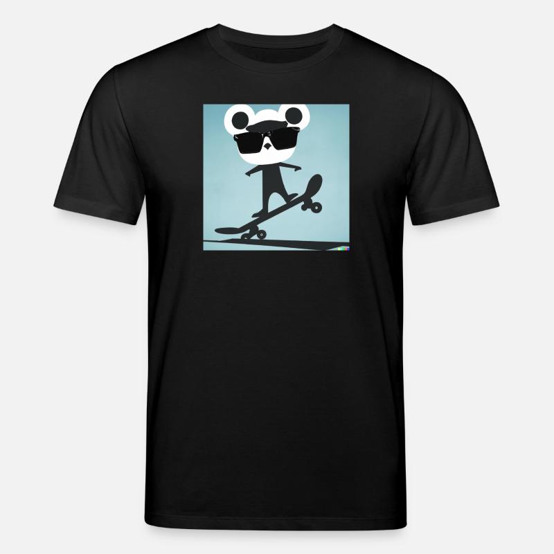 Skater Bär - Stanley/Stella Unisex Bio-T-Shirt CREATOR - Schwarz