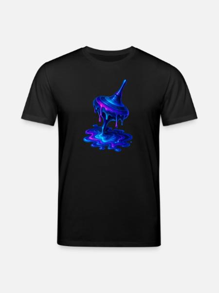 Melting Top Blue Purple - Stanley/Stella CREATOR Unisex Organic T-Shirt - black