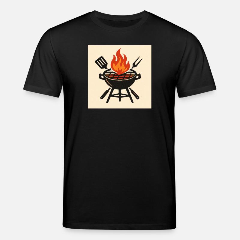 Feuriger Grillabend - Stanley/Stella Unisex Bio-T-Shirt CREATOR  - Schwarz