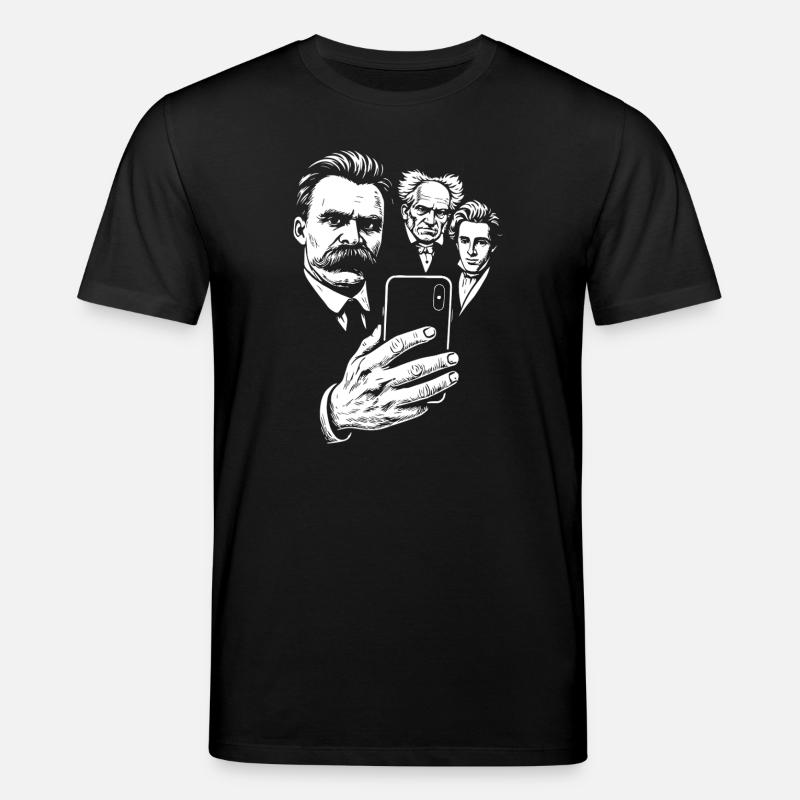 Nietzsche-Selfie mit Schopenhauer und Kierkegaard - Stanley/Stella Unisex Bio-T-Shirt CREATOR  - Schwarz