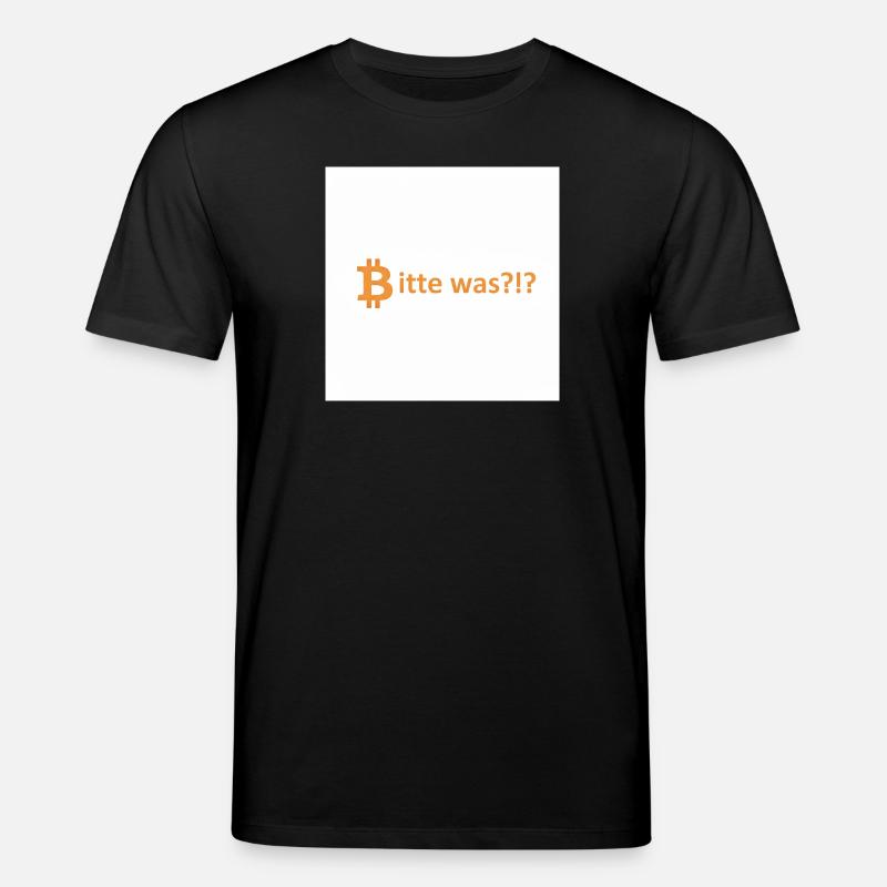Bitte was?!? Bitcoin Orange - Stanley/Stella Unisex Bio-T-Shirt CREATOR  - Schwarz