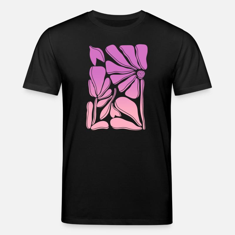 Flower power pink gradient - Stanley/Stella Unisex Bio-T-Shirt CREATOR  - Schwarz